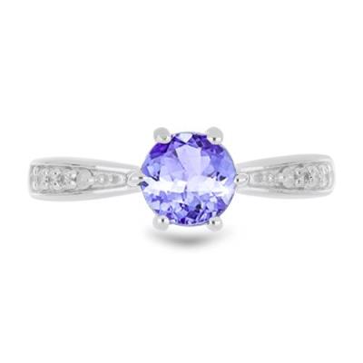 BUY 925 STERLING SILVER REAL TANZANITE GEMSTONE CLASSIC RING